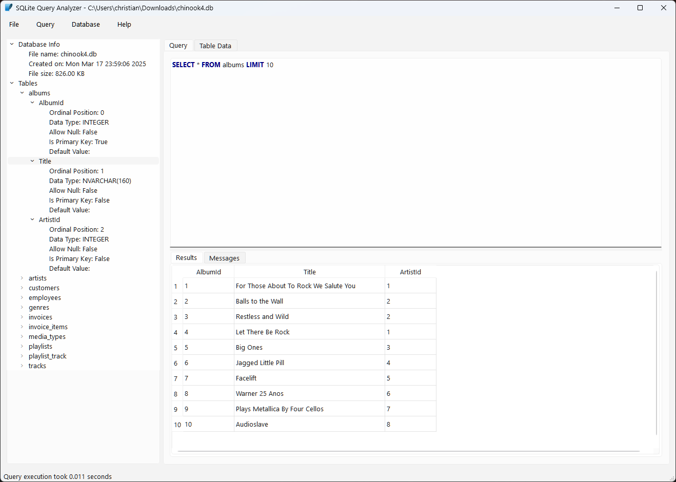 Windows - SQL Query Execution